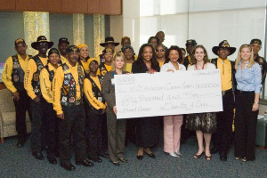 Divas For A Cure presents check for $25,000 to M.D. Anderson for Breast Cancer Research