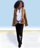 Leather Bootleg Jeans