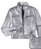 Metallic leather jacket 